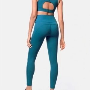 Outdoor Voices Teal Lightform High Waisted Leggings Teal Blue Size M